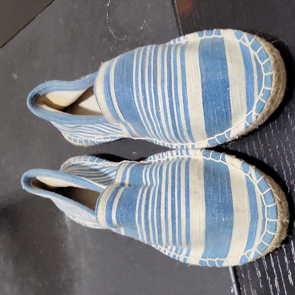 NEW Scotch & Soda Canvas Espadrilles in Blue & White Sz 7.5 (7 1/2) Flat Shoes - Picture 2 of 9